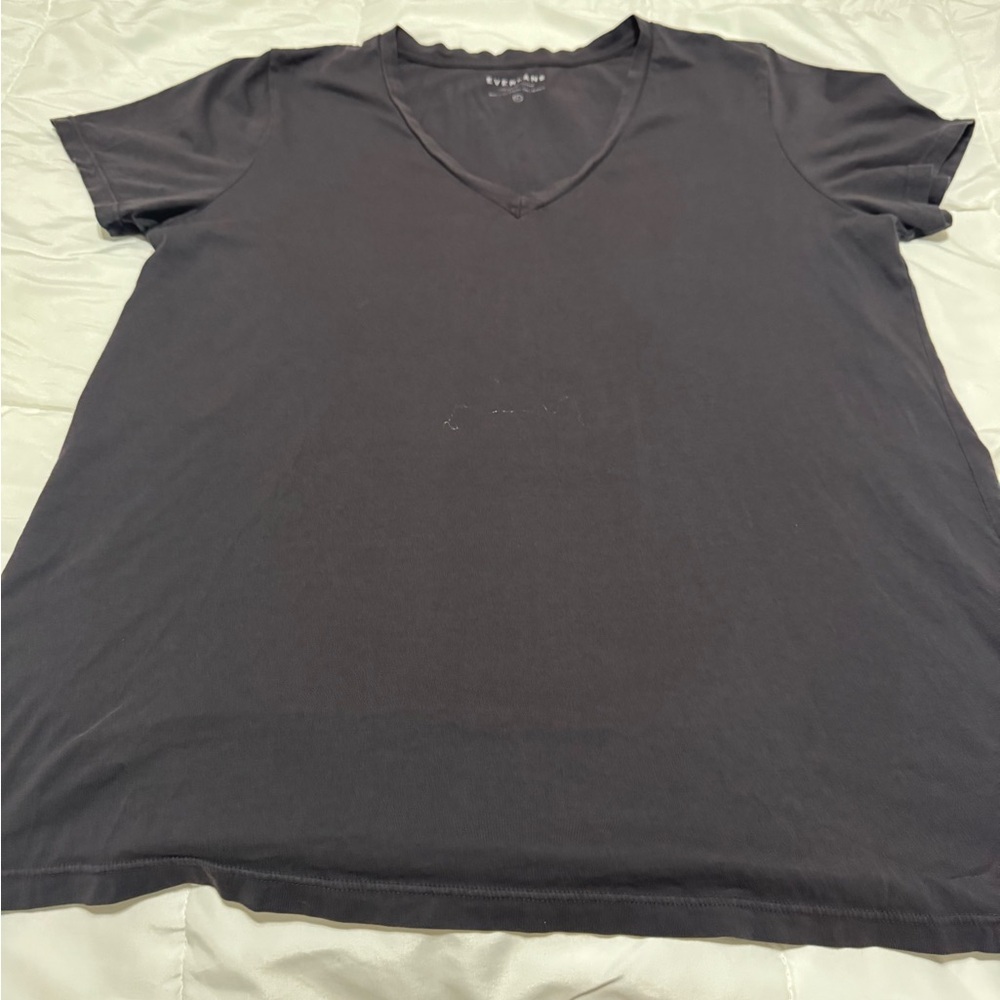 Everlane Charcoal V-Neck Tee XL